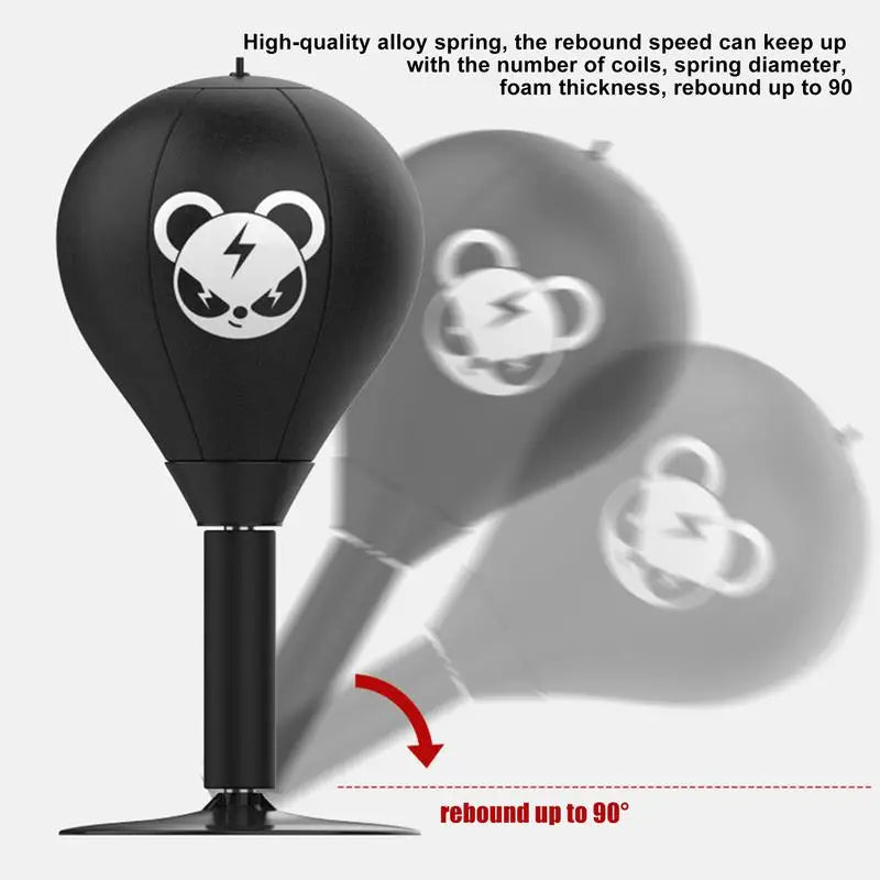 Inflatable Desktop Punching Bag Desk Speed Boxing Bag with Suction Cup Stress Relief Boxing Punch Ball Training Ball for Fitness