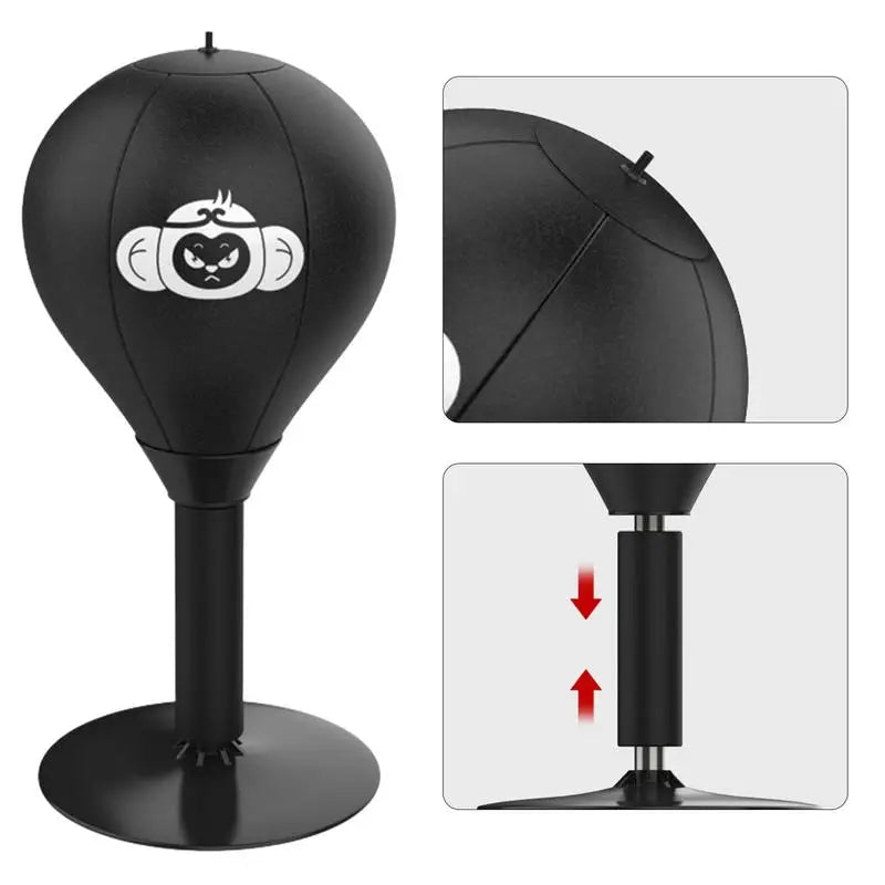 Inflatable Desktop Punching Bag Desk Speed Boxing Bag with Suction Cup Stress Relief Boxing Punch Ball Training Ball for Fitness
