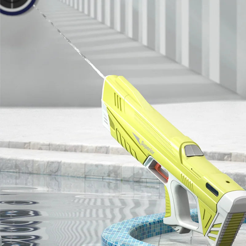 43Cm Full Electric Automatic Water Storage Gun Toys Portable Children Summer Beach Outdoor Fight Fantasy Toys for Boys Kids Game
