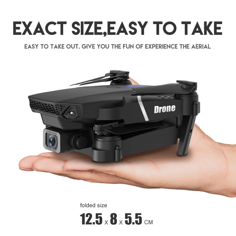 2024 E88Pro RC Drone 4K Professinal with 1080P Wide Angle HD Camera Foldable Helicopter WIFI FPV Height Hold Gift Toy