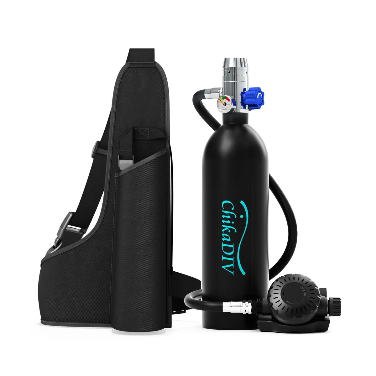 Dive into Adventure with ChikaDIV's Ultimate Underwater Snorkel Party Pack – Mini-Oxygen Tank, Hand-Pump, and Snorkel Mask Included!