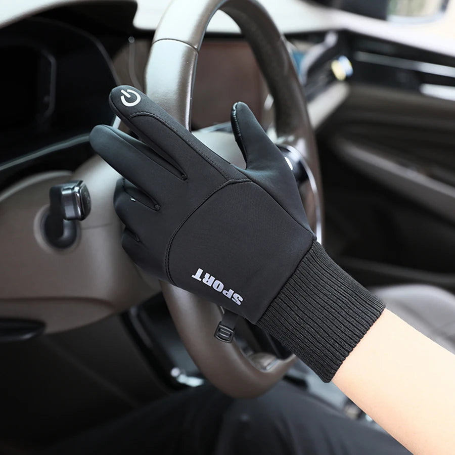 Men'S Waterproof Riding Gloves, Winter Gloves, Suitable for Outdoor Sports, Skiing, Running, Motorcycles, Touch Screens