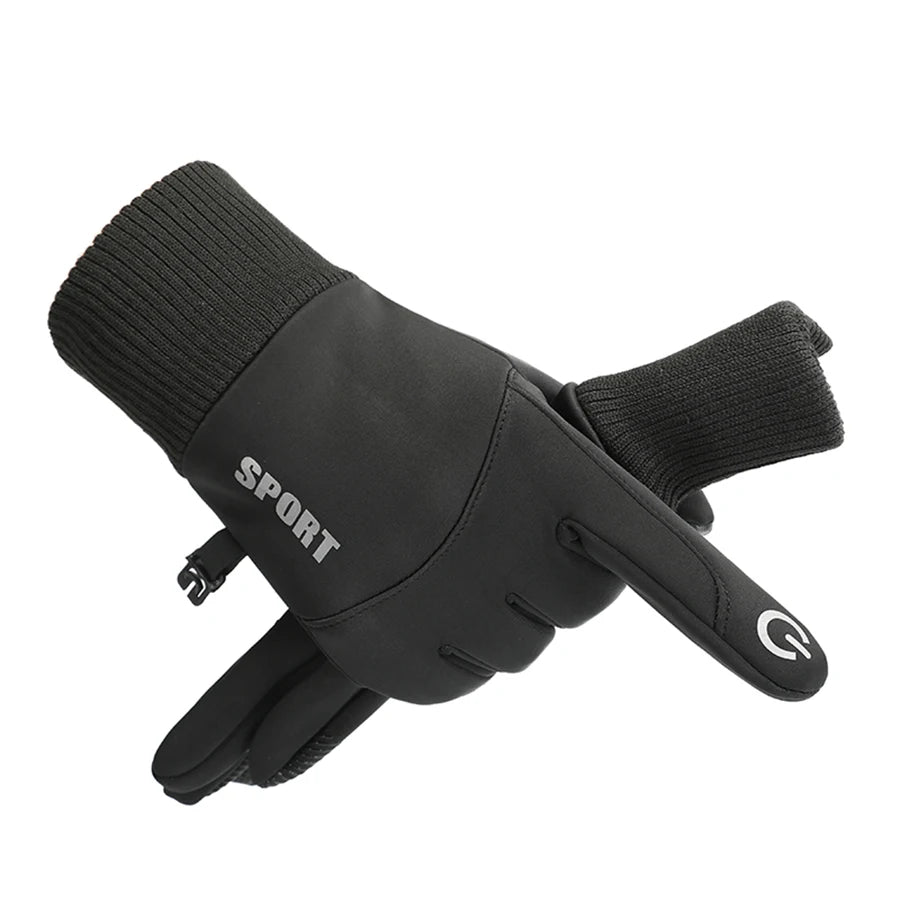 Men'S Waterproof Riding Gloves, Winter Gloves, Suitable for Outdoor Sports, Skiing, Running, Motorcycles, Touch Screens