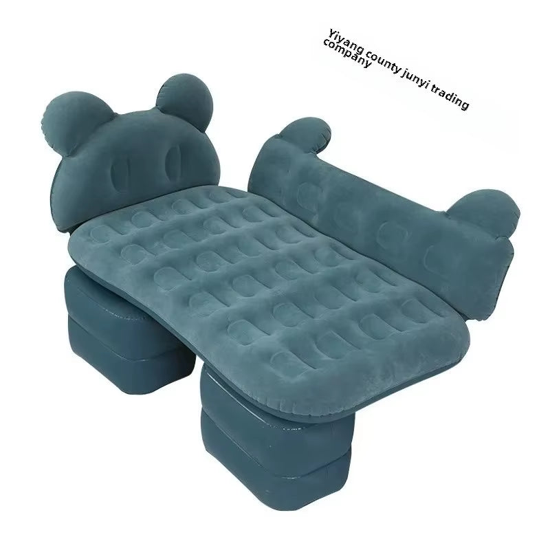 Car Inflatable Travel Bed for SUV Rear Seats - Air Cushion Mattress for Road Trips