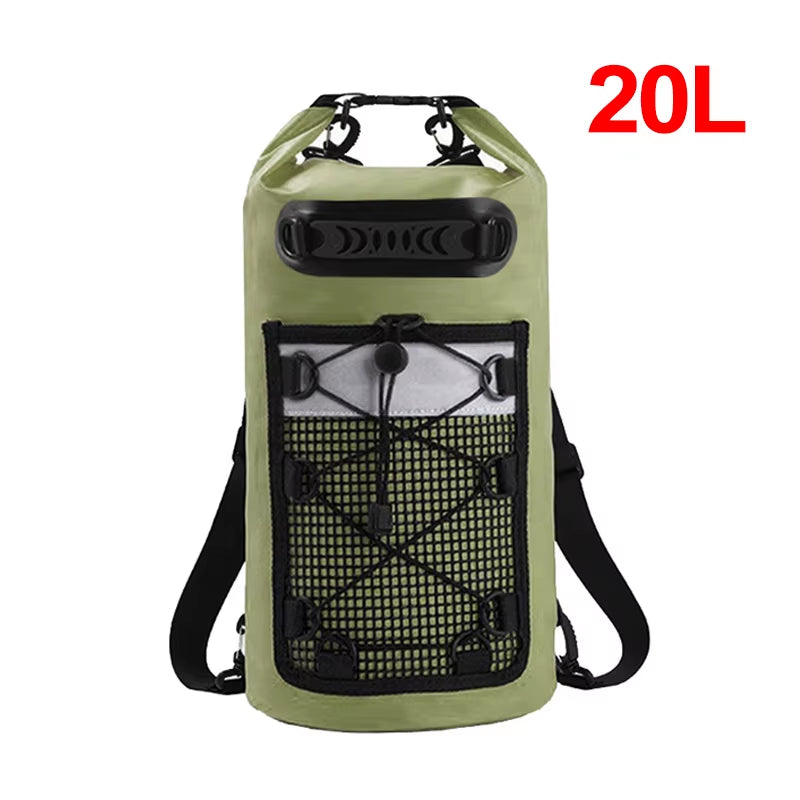 Swimming PVC Pack Dry Bag Backpack for Women Men 10L 20L Waterproof Shoulder Kayak Trekking Drifting Rafting Surfing Boating Bag