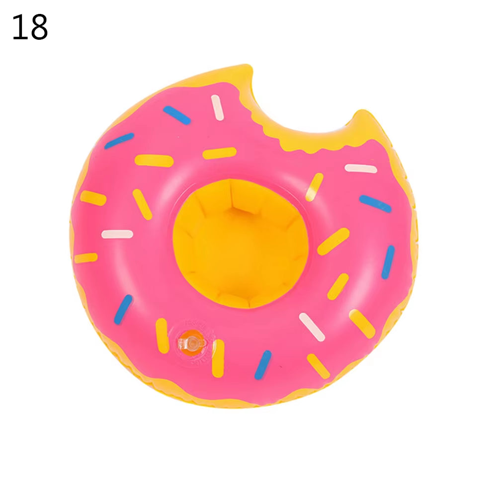 1PC Inflatable Float Cup Pad Swimming Pool Drink Cup Stand Holder Cute Drink Pool Mat for Kids Toy Summer Pool Party Decorations