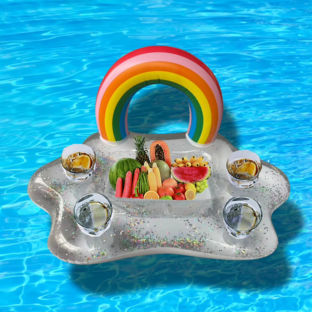 Dive into Fun: Inflatable Pool Float Beer Cooler Cup Holder for Epic Summer Shenanigans!