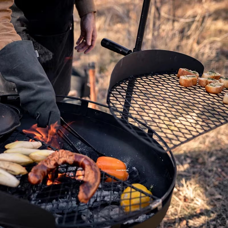 Nordic Sizzle Station: Where Your Hot Dogs Get a Retro Makeover While You Pretend to Be a Campfire Chef!