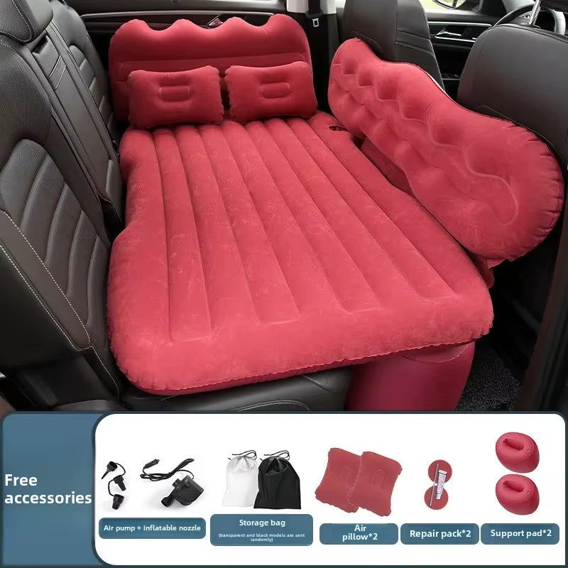 Car Inflatable Travel Bed for SUV Rear Seats - Air Cushion Mattress for Road Trips