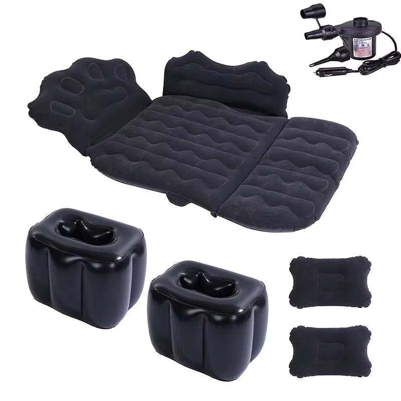 Car Inflatable Travel Bed for SUV Rear Seats - Air Cushion Mattress for Road Trips