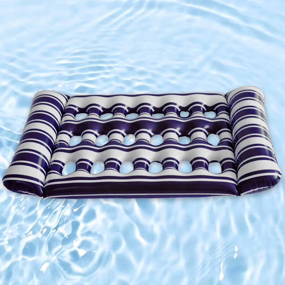 Inflatable PVC Water Sleeping Bed - Foldable Floating Lounger and Air Mattress for Swimming Pools and Outdoor Use