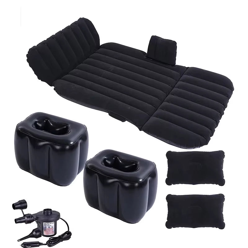 Car Inflatable Travel Bed for SUV Rear Seats - Air Cushion Mattress for Road Trips
