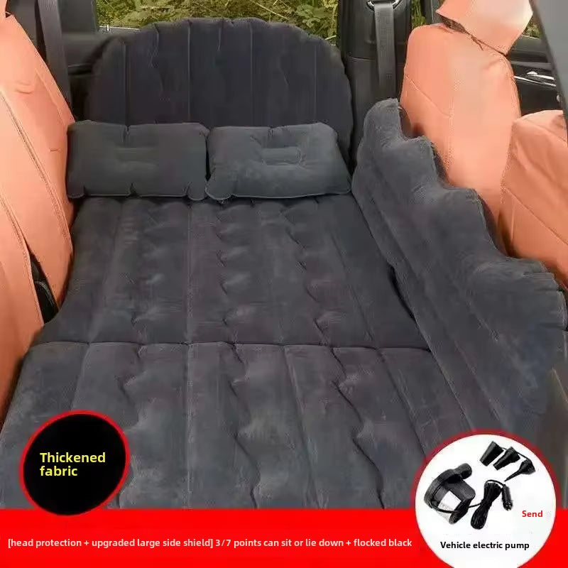 Car Inflatable Travel Bed for SUV Rear Seats - Air Cushion Mattress for Road Trips