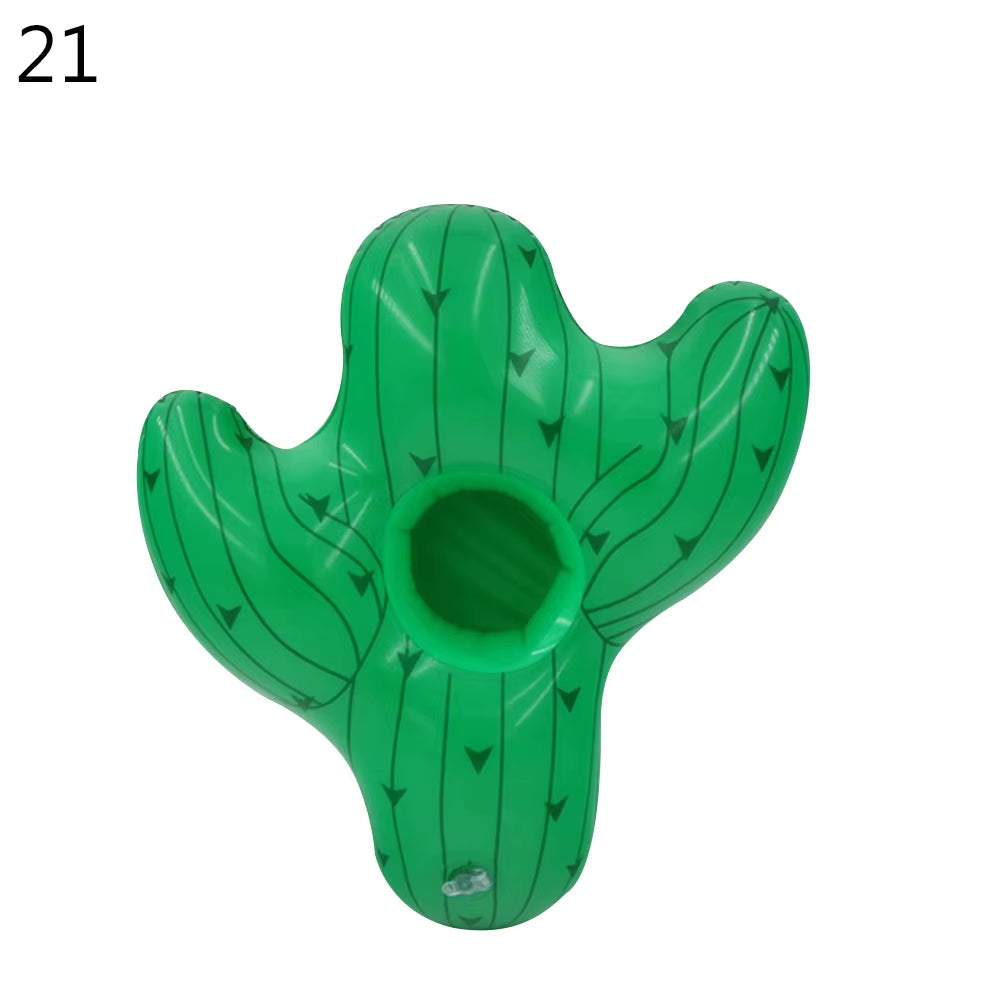1PC Inflatable Float Cup Pad Swimming Pool Drink Cup Stand Holder Cute Drink Pool Mat for Kids Toy Summer Pool Party Decorations