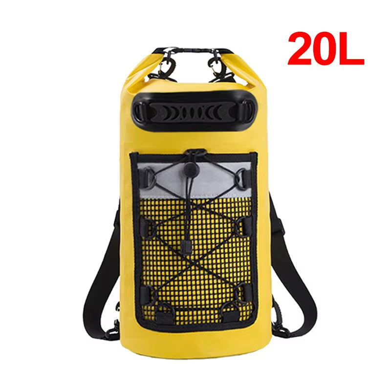 Swimming PVC Pack Dry Bag Backpack for Women Men 10L 20L Waterproof Shoulder Kayak Trekking Drifting Rafting Surfing Boating Bag