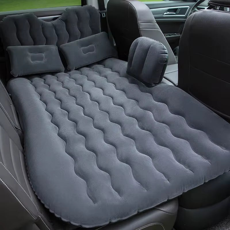Car Inflatable Travel Bed for SUV Rear Seats - Air Cushion Mattress for Road Trips