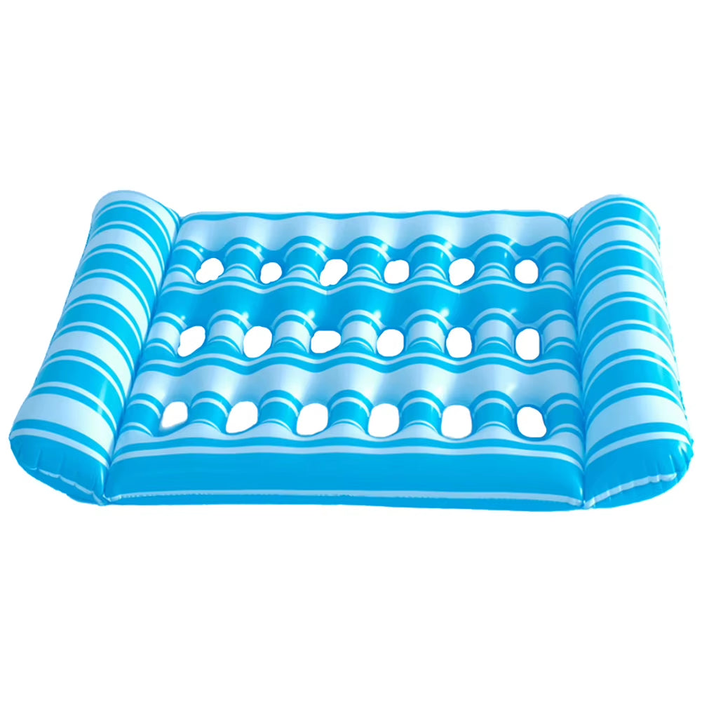 Inflatable PVC Water Sleeping Bed - Foldable Floating Lounger and Air Mattress for Swimming Pools and Outdoor Use