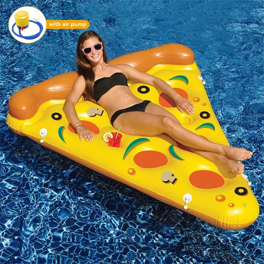 Hot Giant Pizza Swimming Pool Floating Inflatable Mattress Swimming Ring Circle Island Cool Water Party Pool Toy Pool Float
