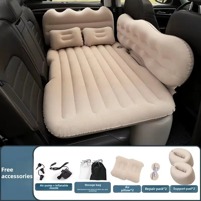 Car Inflatable Travel Bed for SUV Rear Seats - Air Cushion Mattress for Road Trips
