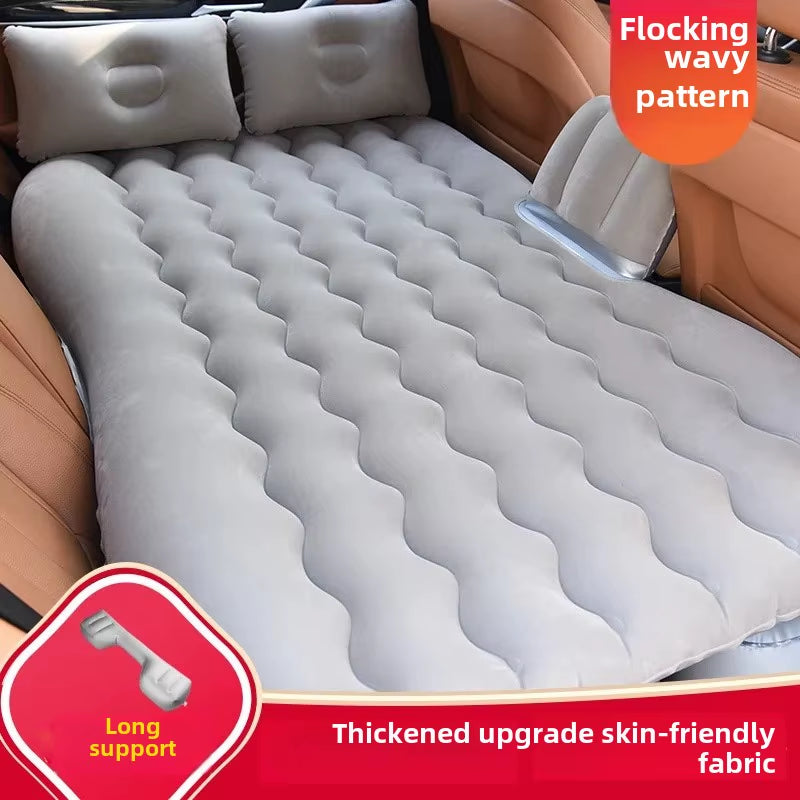 Car Inflatable Travel Bed for SUV Rear Seats - Air Cushion Mattress for Road Trips