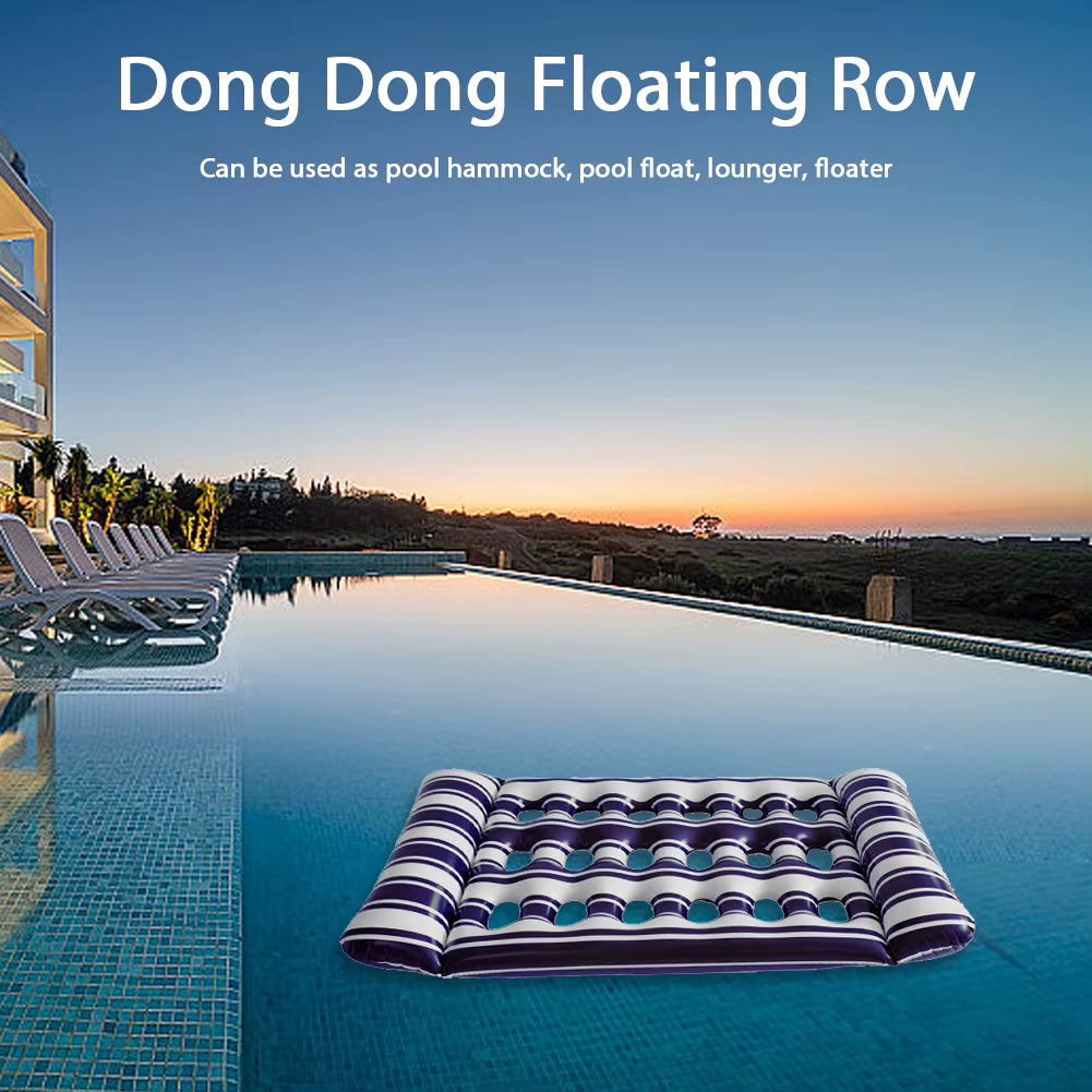 Inflatable PVC Water Sleeping Bed - Foldable Floating Lounger and Air Mattress for Swimming Pools and Outdoor Use