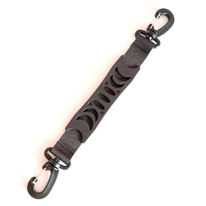 Nylon Skiing Pole Shoulder Hand Carrier Lash Handle Straps Adjustable Buck Hook Loop Protecting Black Nylon Ski Handle Strap Bag