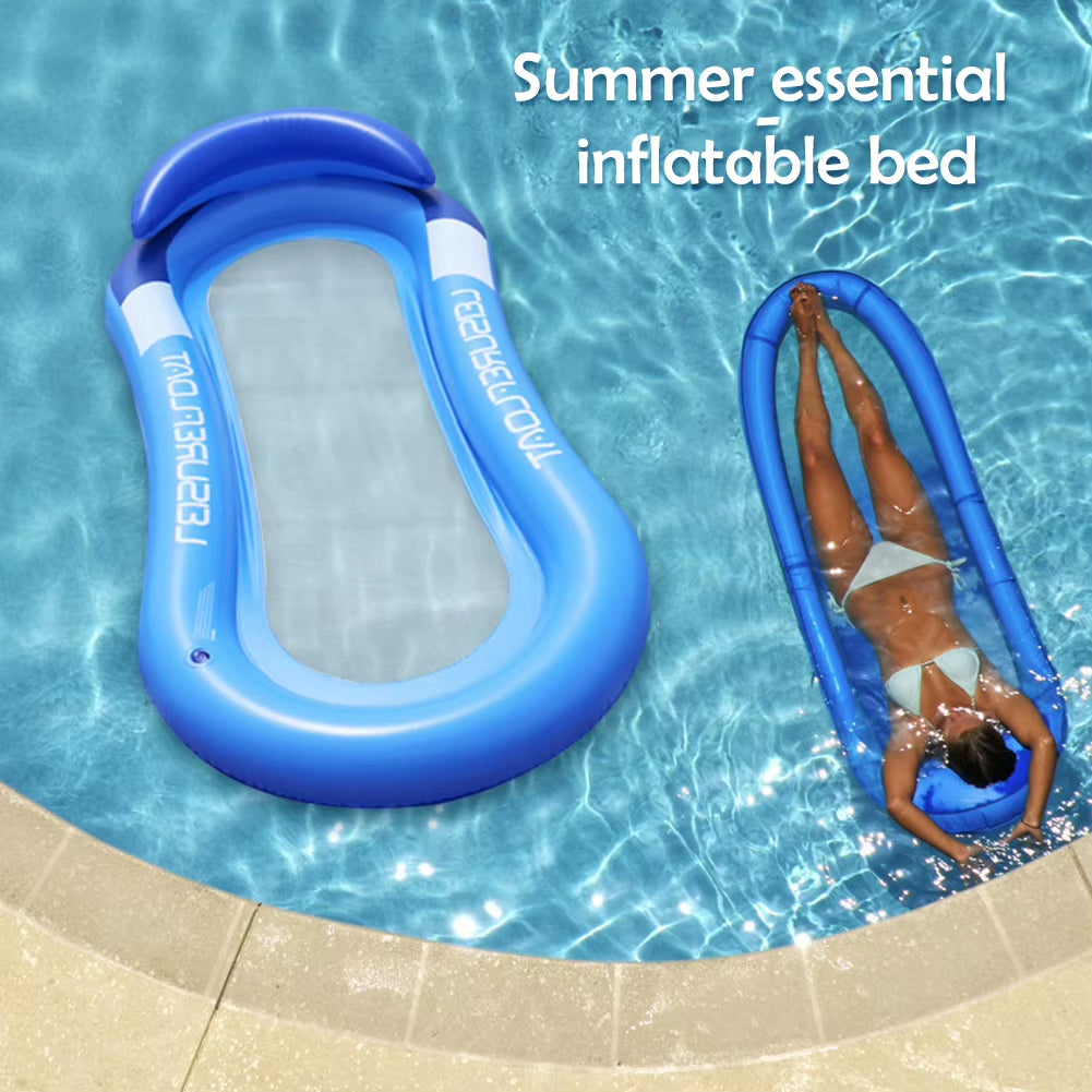 2024 Inflatable Outdoor Foldable Water Hammock and Floating Swimming Pool Mattress for Beach and Recreation Activities