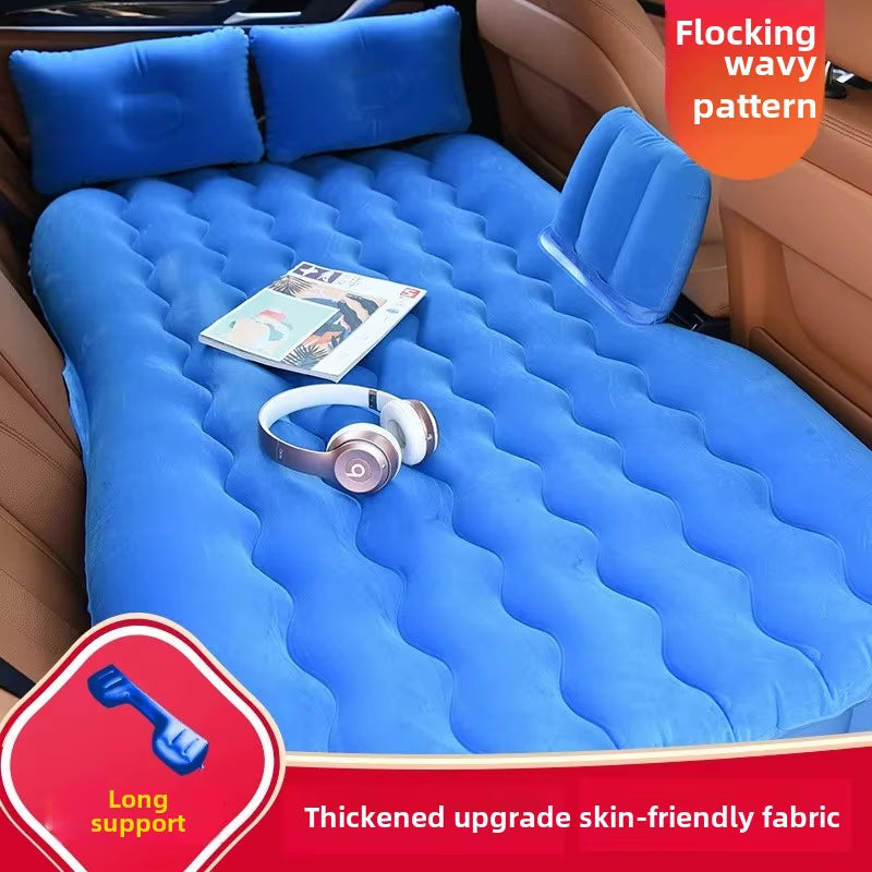 Car Inflatable Travel Bed for SUV Rear Seats - Air Cushion Mattress for Road Trips