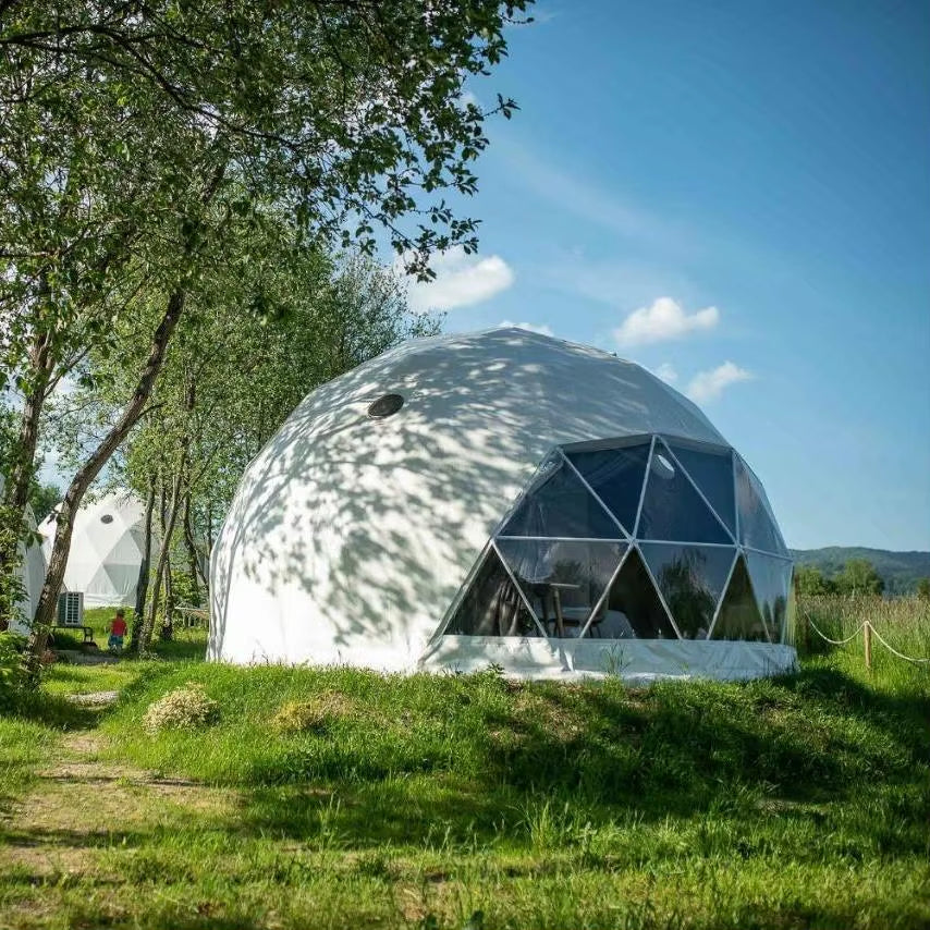 Geodesic Dome Tent - Luxury Outdoor Glamping Experience with Transparent Starry Sky Design and Free Global Shipping