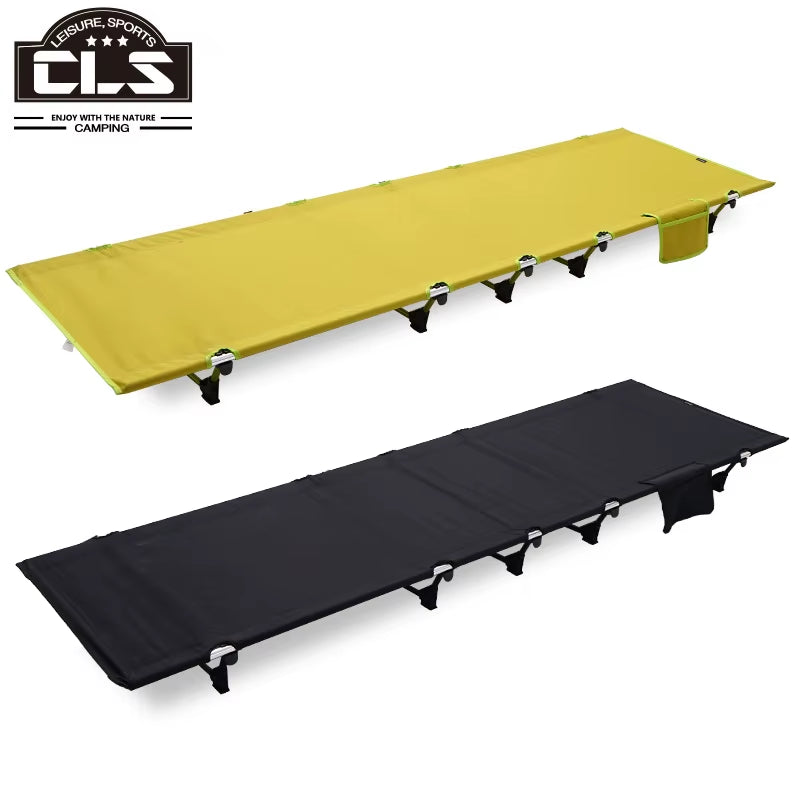 Outdoor Lightweight Portable Folding Camp Bed - Oxford Cloth Leisure Bed for Camping and Relaxation