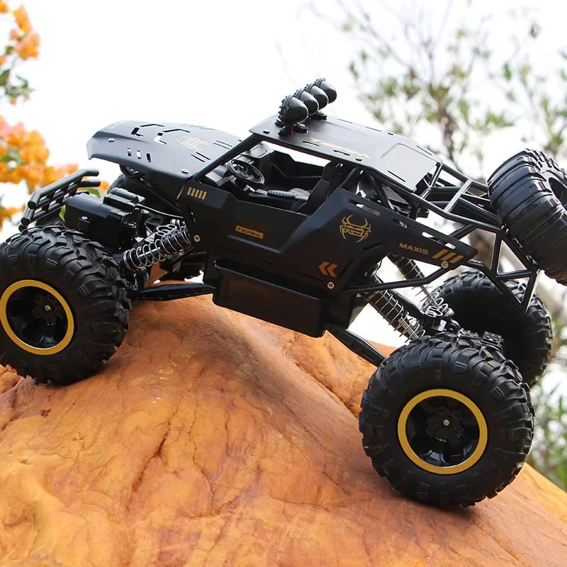 4WD 37CM Remote Control Off-Road RC Car - Super Alloy 4X4 Climbing Truck Buggy RTR Electric Vehicle for Children
