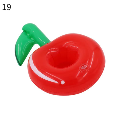 1PC Inflatable Float Cup Pad Swimming Pool Drink Cup Stand Holder Cute Drink Pool Mat for Kids Toy Summer Pool Party Decorations
