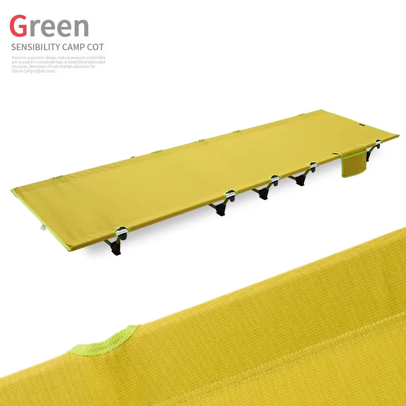 Outdoor Lightweight Portable Folding Camp Bed - Oxford Cloth Leisure Bed for Camping and Relaxation