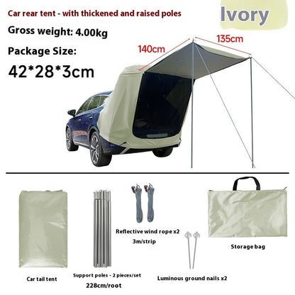 Adventure-Proof Rear Tent: Sun & Rain Guardian