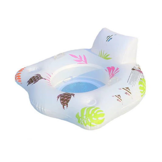 Luxurious Water Air Mattress Swim Chair with U-Shaped Design and Color-Changing Light for Ultimate Relaxation by the Pool