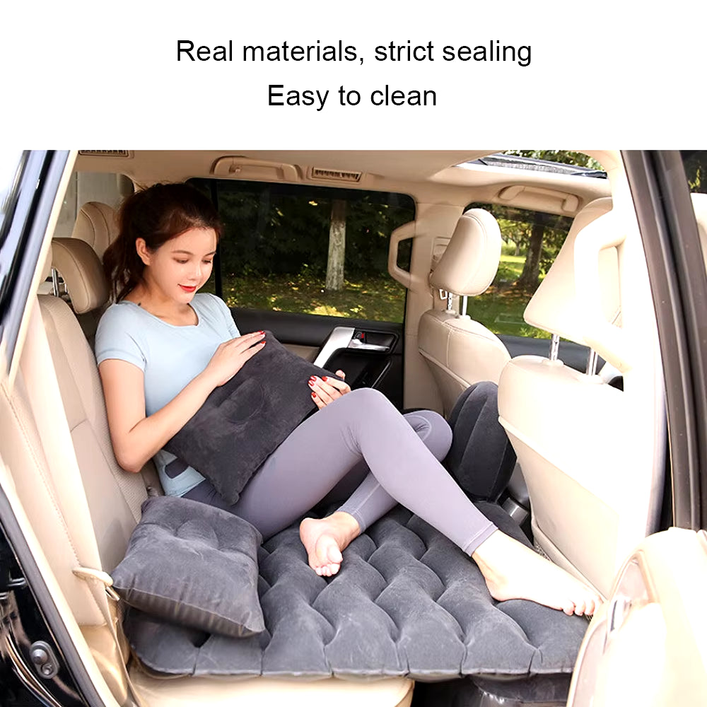 Universal Car Air Inflatable Travel Mattress for Back Seat - Multi-Functional Sofa Pillow and Outdoor Camping Cushion