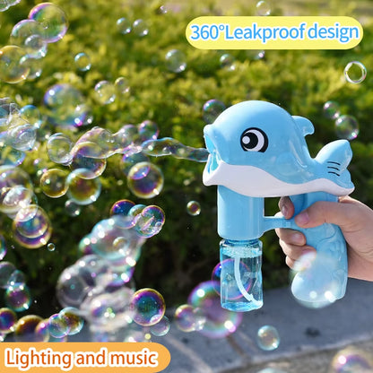 Whale Handheld Fully Automatic Bubble Gun Bubble Blower Summer Toys Indoor and Outdoor Must-Have Toys Easter Birthday Party