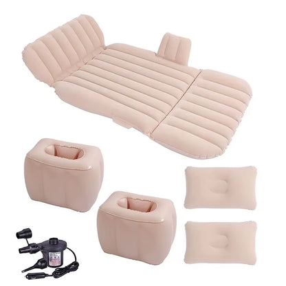 Car Inflatable Travel Bed for SUV Rear Seats - Air Cushion Mattress for Road Trips