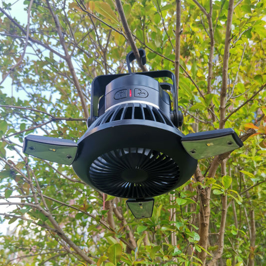Energize Your Adventure: Solar Fan & Light Combo