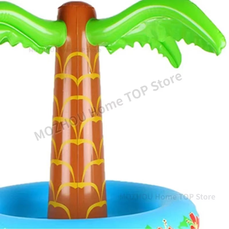 Inflatable Palm Tree Cooler Cooler for Pool Party Serving Bar Ice Tray Drink Holder Outdoor BBQ Picnic Luau Party Hawaiian Party