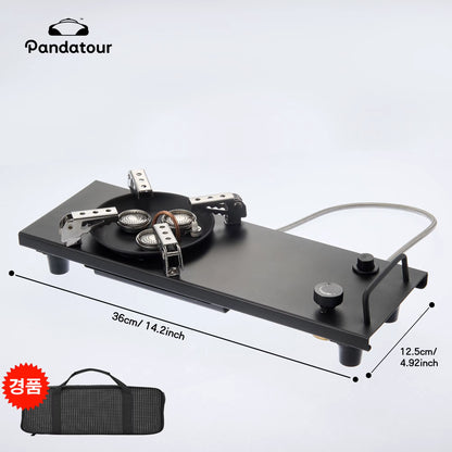 Panda-licious Portable BBQ Blast: The Mighty Gas Stove That Turns Campsites into Feasts!