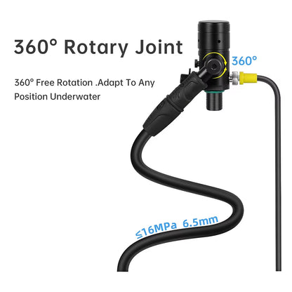 4L Snack-Sized Aqua Air Canister with Fancy Pipe - 60-Minute Gilly-Giver for Those “Oops, I Forgot to Breathe” Moments!
