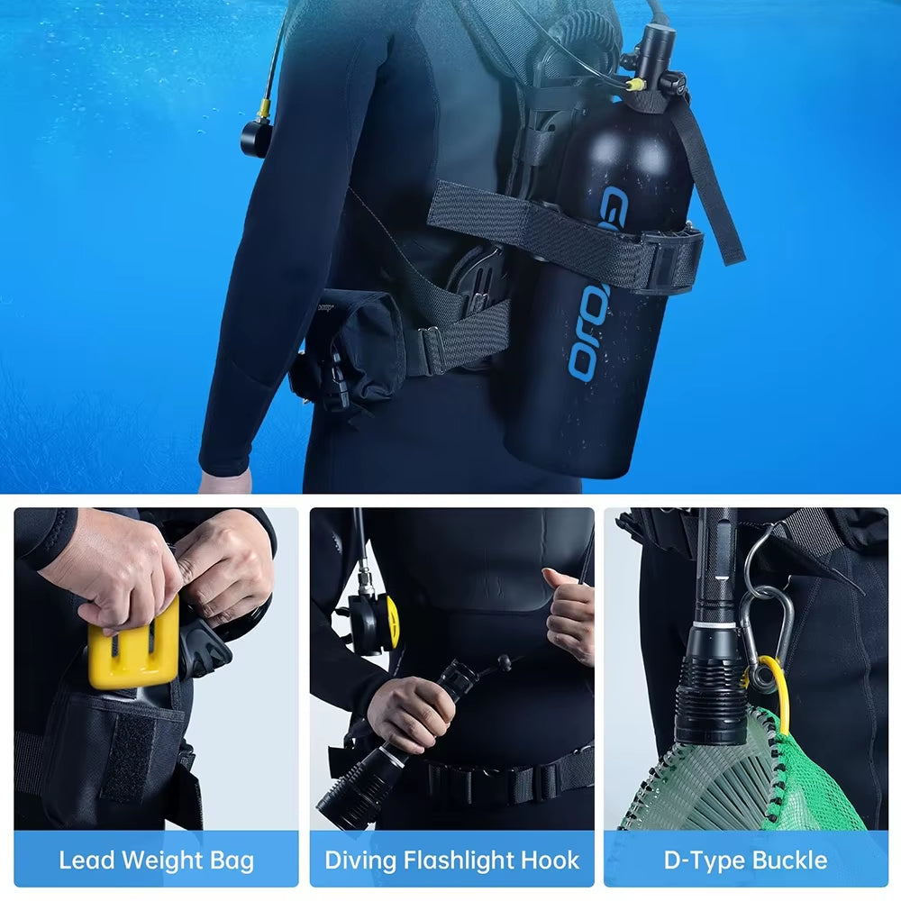 4L Snack-Sized Aqua Air Canister with Fancy Pipe - 60-Minute Gilly-Giver for Those “Oops, I Forgot to Breathe” Moments!