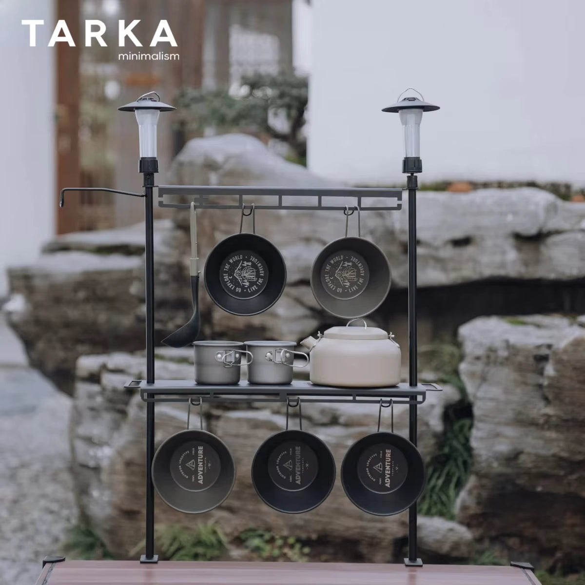 TARKA's Fancy-Pants Camping Hangout Stand: Where Your Lanterns and Sporks Can Chill Together!