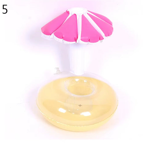 1PC Inflatable Float Cup Pad Swimming Pool Drink Cup Stand Holder Cute Drink Pool Mat for Kids Toy Summer Pool Party Decorations