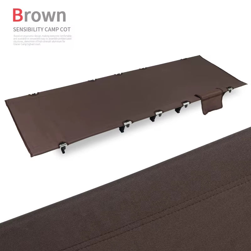 Outdoor Lightweight Portable Folding Camp Bed - Oxford Cloth Leisure Bed for Camping and Relaxation