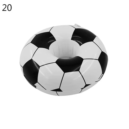 1PC Inflatable Float Cup Pad Swimming Pool Drink Cup Stand Holder Cute Drink Pool Mat for Kids Toy Summer Pool Party Decorations
