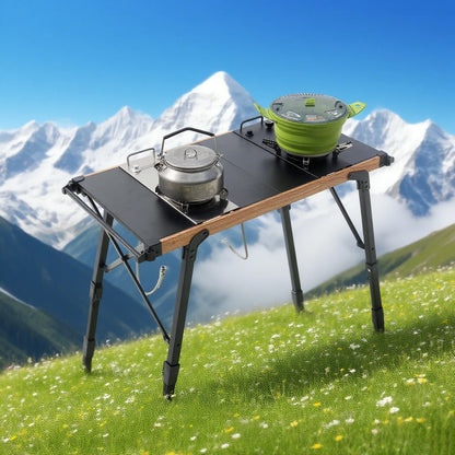 Panda-licious Portable BBQ Blast: The Mighty Gas Stove That Turns Campsites into Feasts!