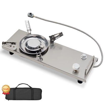Panda-licious Portable BBQ Blast: The Mighty Gas Stove That Turns Campsites into Feasts!