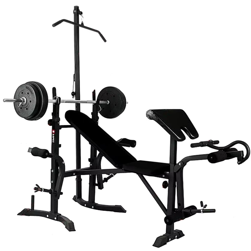 Fitness Equipment Home Bench Press Squat Frame Multi-Functional Weight Lifting Bed Barbell Combination Set Men'S Fitness Bench